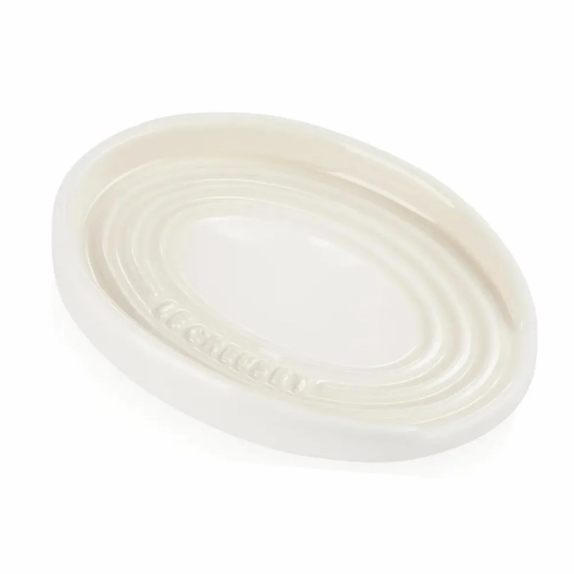 Le Creuset Reposa cucharas oval de cerámica de gres, 15 cm, Meringue, 71507157160099