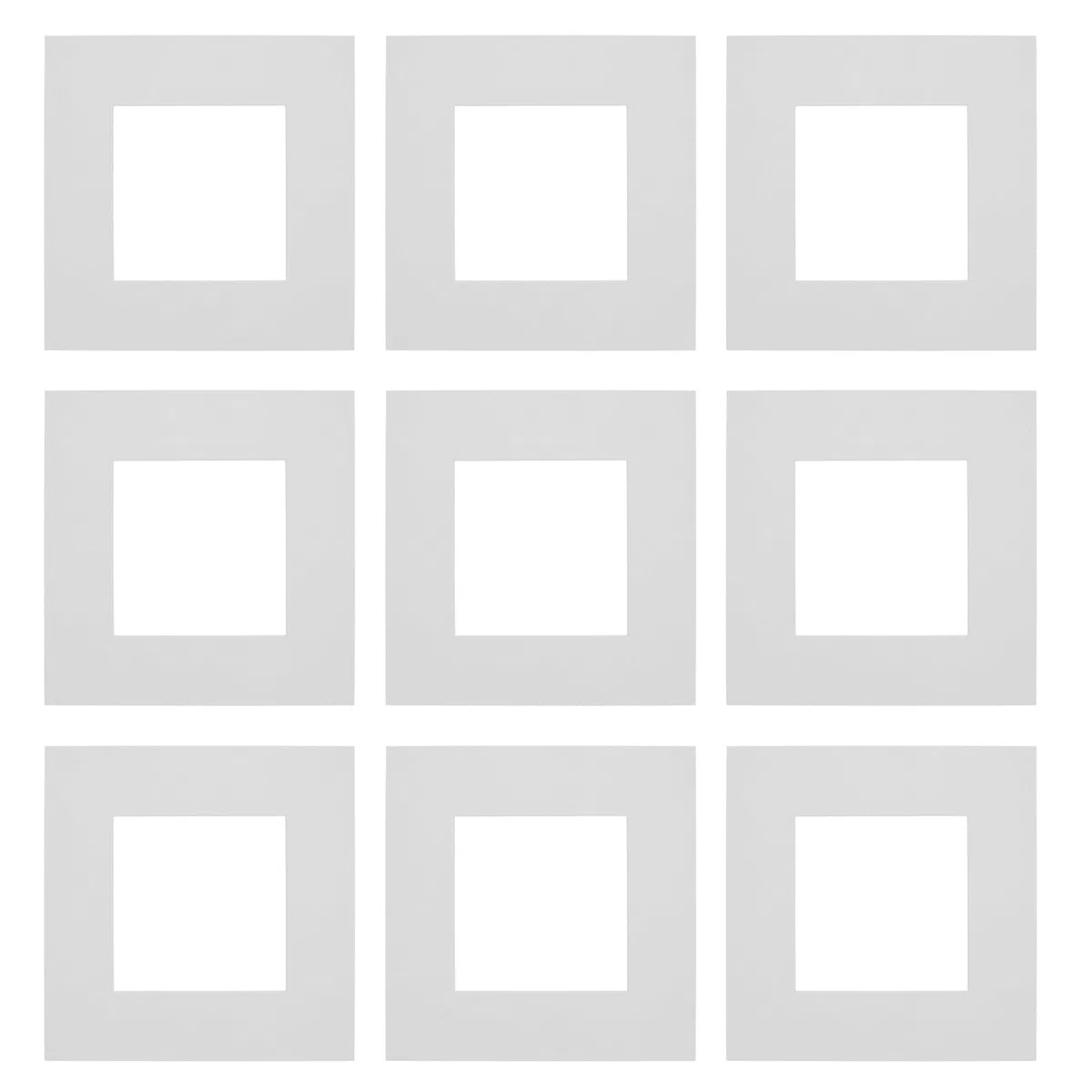 Generic Estera para Marco de Fotos 7.87 Pulgadas 10 Uds Tapetes Precortados Cuadrados para Fotos, Obras de Arte y Decoración en Pared