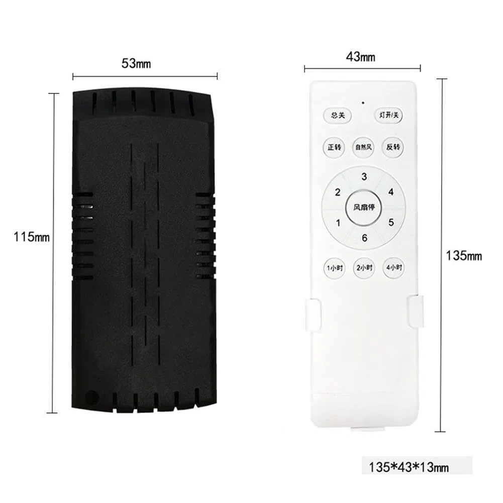 Kit de control remoto de ventilador de techo de conversión de frecuencia, controlador receptor de luz de 90 265 V con 30 m para rango, interruptor inalámbrico de 6 velocidades para oficina