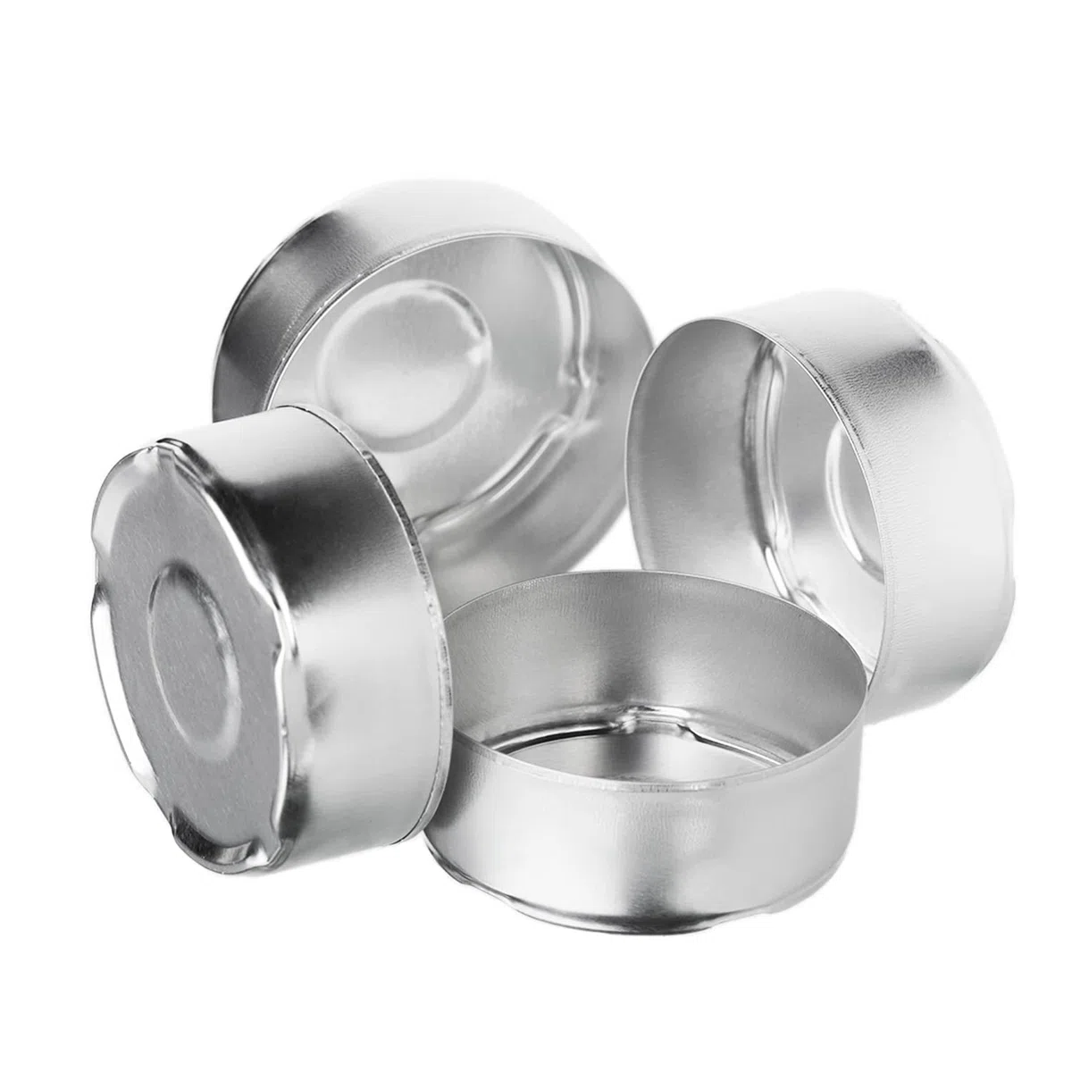 NKlaus 200 Unidades de Portavelas Estándar Ø 37,5mm para Velas de Té de Aluminio - Caja Vacía de Velas de Té DxH 3,75x1,5cm - Cuenco 1212