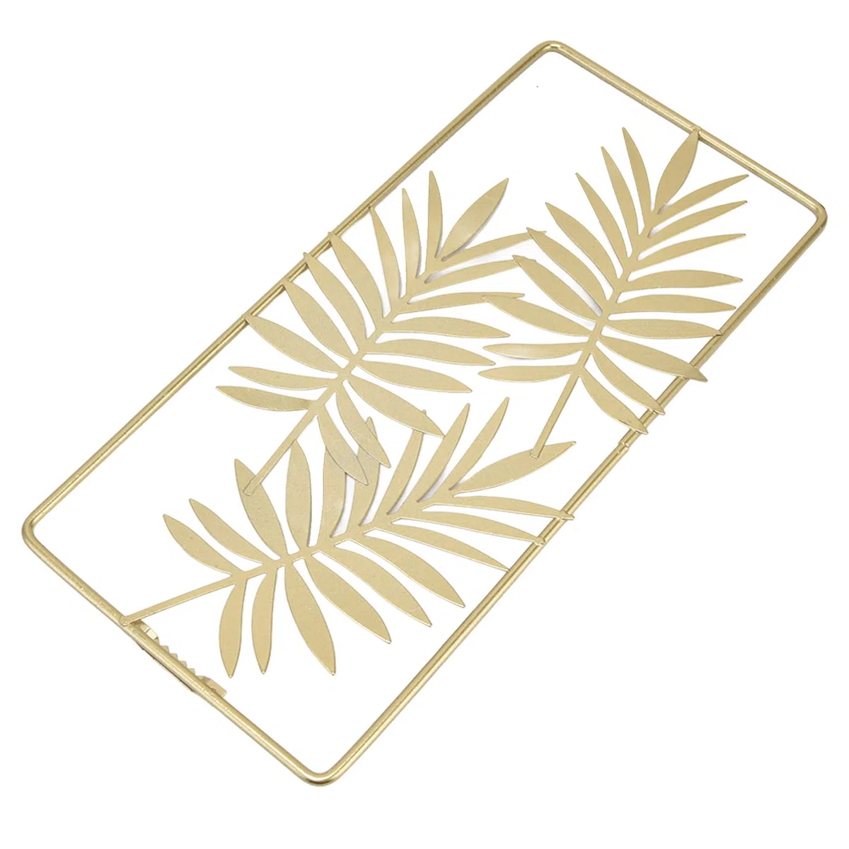 Ejoyous Decoración de pared de metal dorado, 3D, esculturas de pared, hoja de metal, estilo nórdico, decoración de pared para salón, dormitorio, fondo 29,5 x 14,5 cm