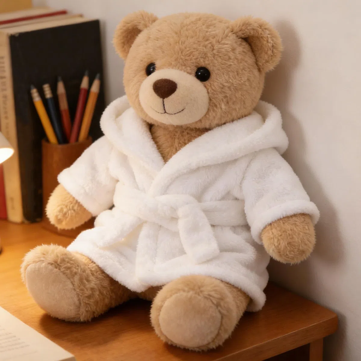 Uonlytech 1 Juego de Bata de baño para muñeca de Oso de Peluche de 36 cm, Pijama para Dormir, Bata de Peluche, Traje de SPA para Juego de rol y Vacaciones.