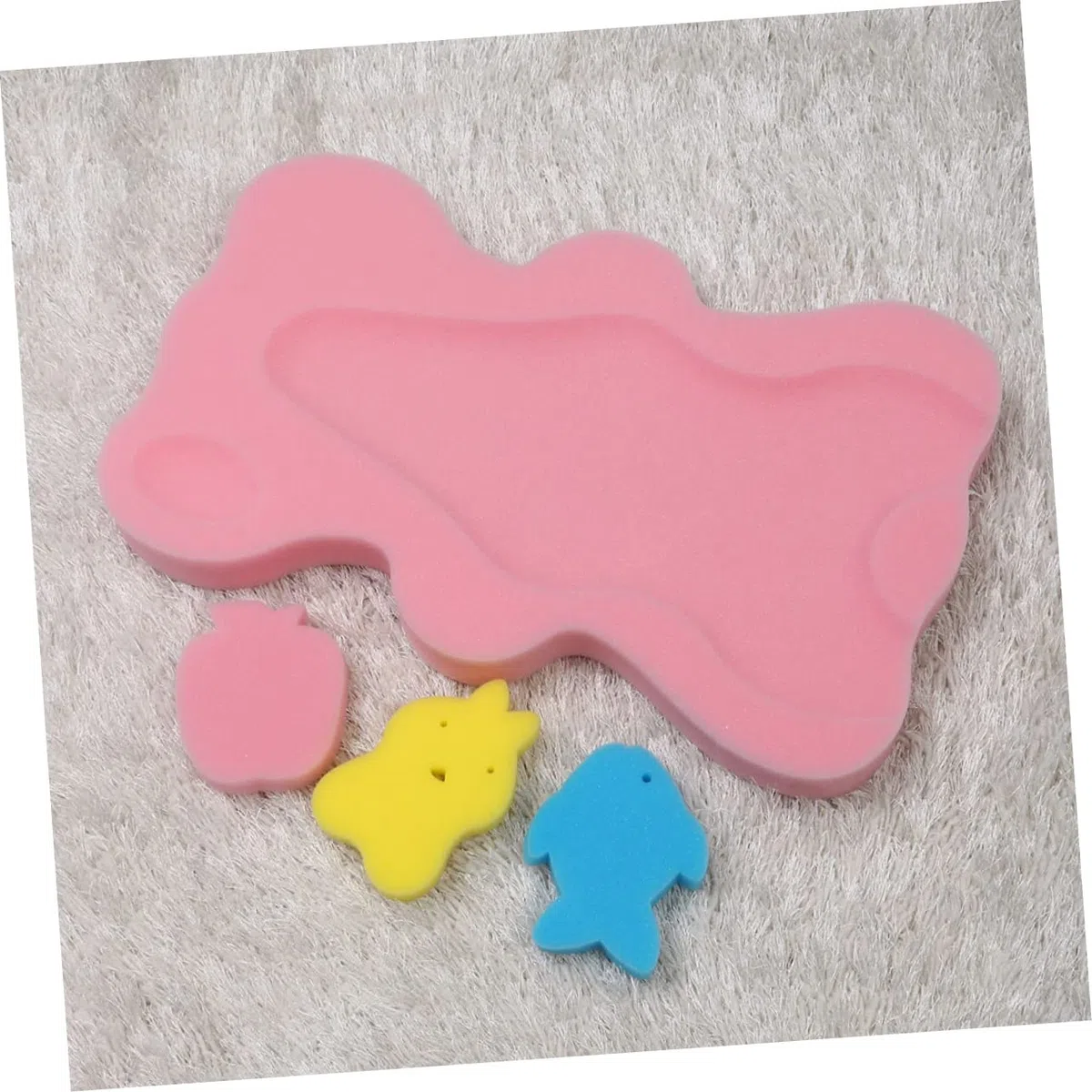 SHOWERORO 2 Piezas Alfombra De Bañera De Esponja para Recién Nacido Práctica Almohadilla De Baño para Cojín De Baño para para Bebe