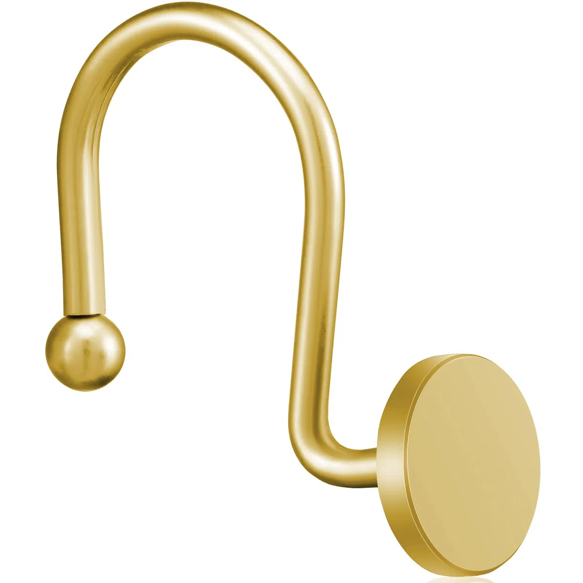 CHICTIE Ganchos Dorados para Cortina de Ducha, Anillos de Cortina de Ducha inoxidables para baño, Ganchos de Ducha de Metal para Barra de Cortina de Ducha, Juego de 12 Ganchos Decorativos Modernos