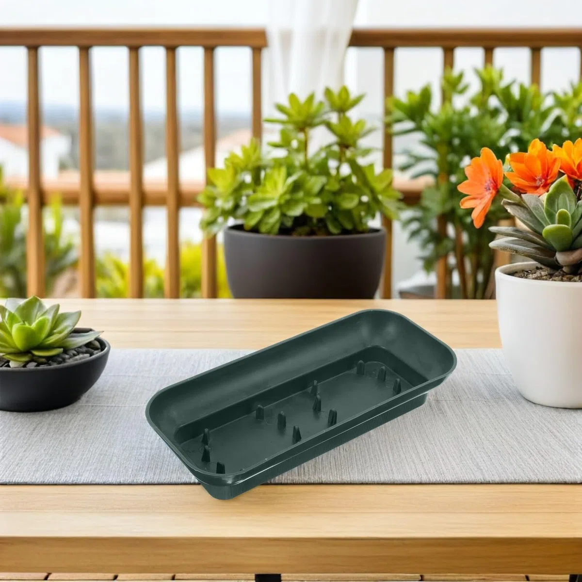 Bandeja Rectangular para Arreglos de Flores 6 Piezas, Base de Plástico con Agujas para Fijar Espuma y Tallos, Soporte Reutilizable para Decoración de Iglesias, Bodas y