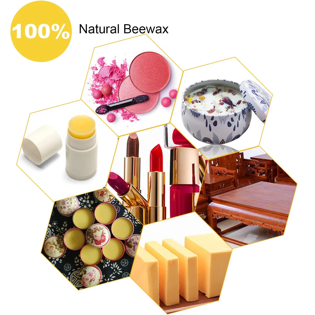 Cera Abeja Blanca Natural 907 g Cera de Abejas para Cosmetica, Hacer Velas