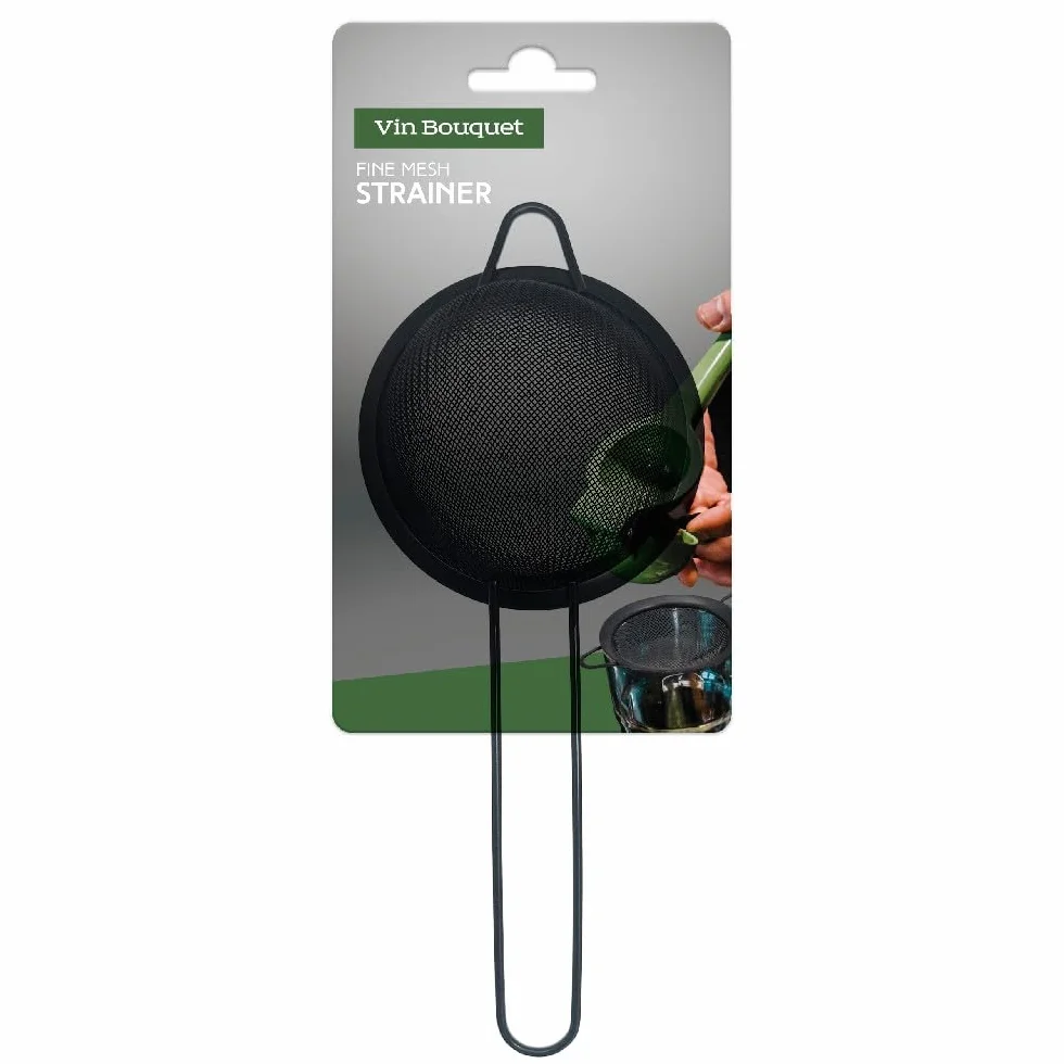 Vin Bouquet FIK 1433 Colador Cóctel Negro Acero Inoxidable Strainer Bartender Profesional