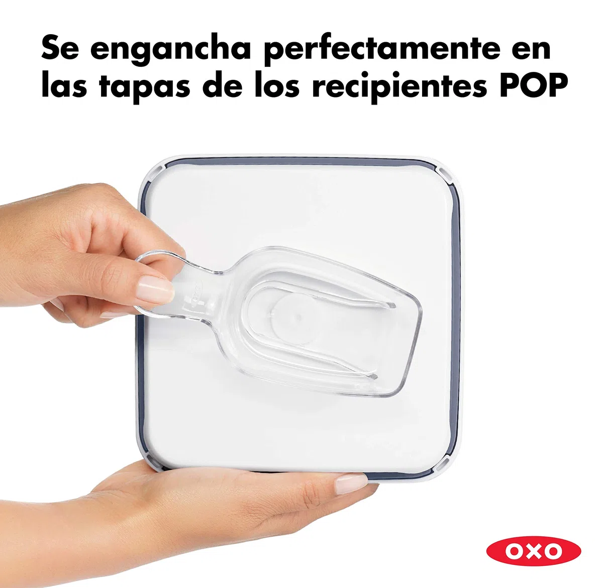 Oxo Good Grips INOXO.11235200ML Pop Pala de Media Taza - Accesorio Compatible con los Contenedores Pop de Oxo de 2.1 L y Más, Transparente