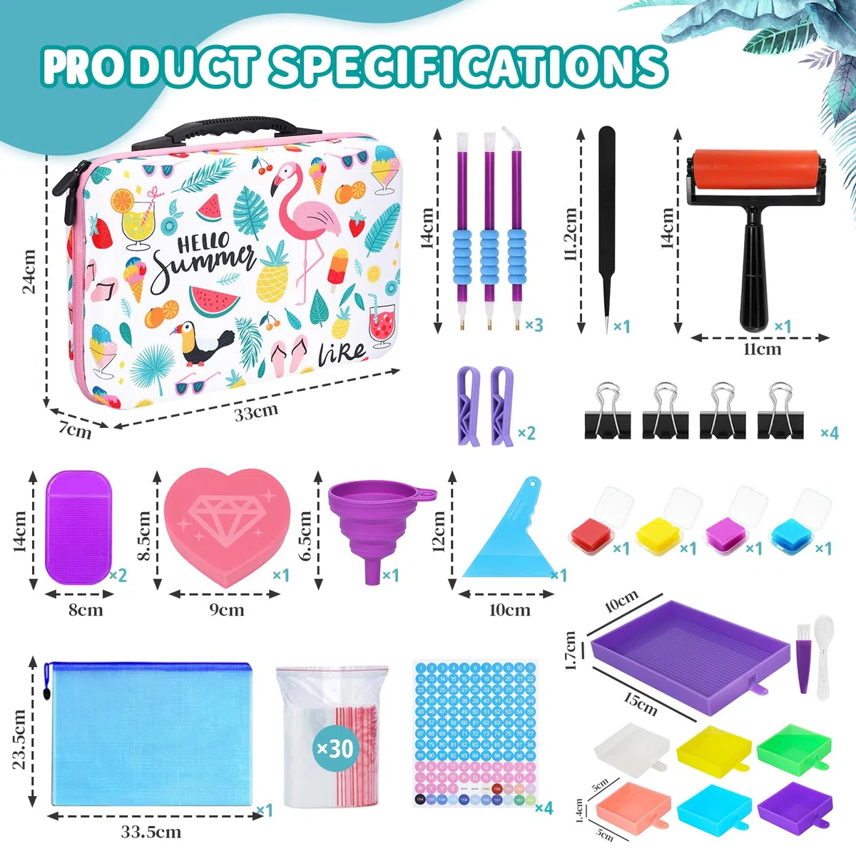 Diamond Painting Kit Completo,70 Ranuras para Contenedores de Almacenamiento de Pintura de Diamante,Ranuras Diamond Painting Accesorios,Tarros a Prueba de Golpe,para Diamantes,Joyas