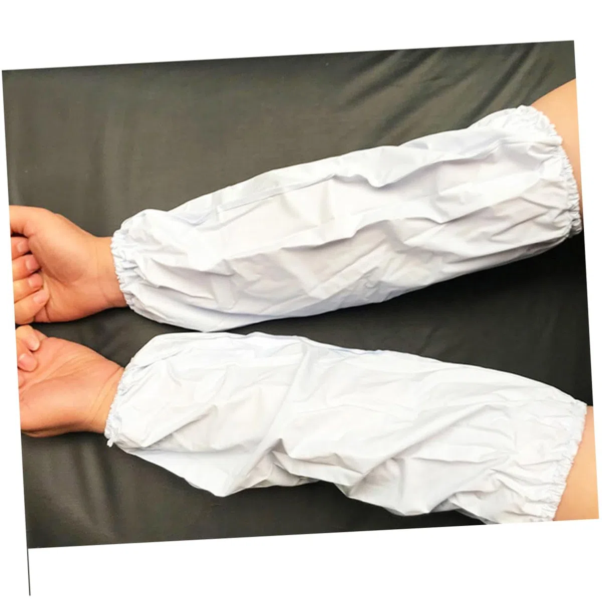 3 pares Mangas Impermeables de PVC Manguitos Elásticos Resistentes al Aceite para Cocina y Limpieza Doméstica Cubiertas Prácticas para Brazos de Adulto