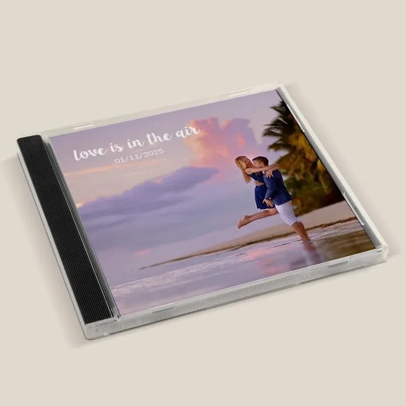 CD Personalizado y Estuche de 16 Canciones | Regalo de San Valentín, Aniversario o Boda | PrintYourDisc | Álbum de CD Personalizado