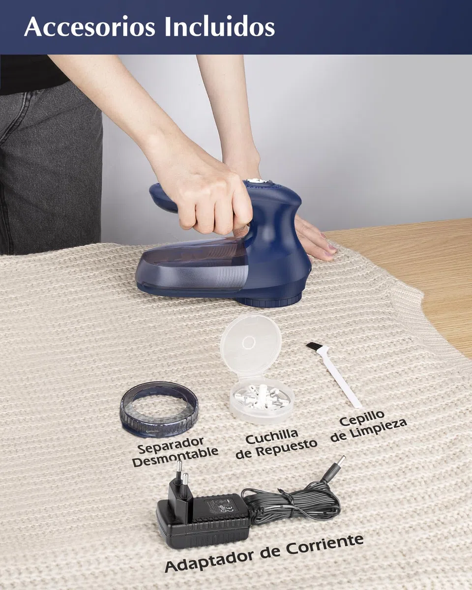 Beautural Quitapelusas Electrico de Ropa, Removedor de Pelusas Potente y eficiente, con AC Plug Cable o con Pilas, Especial y coveniente Version para su Familia