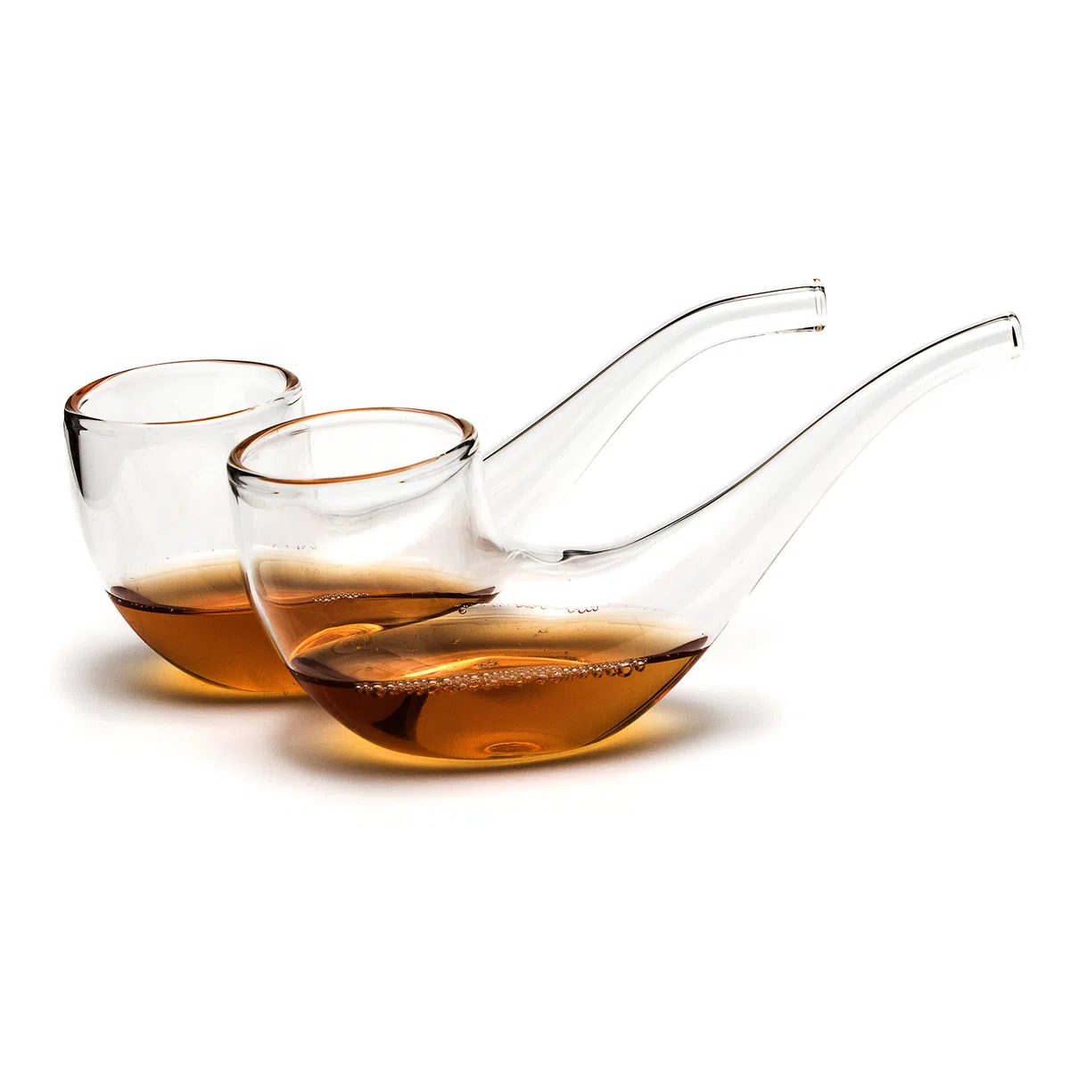 CKB LTD Paquete de 2 vasos de brandy con soporte de madera para beber, 75 ml