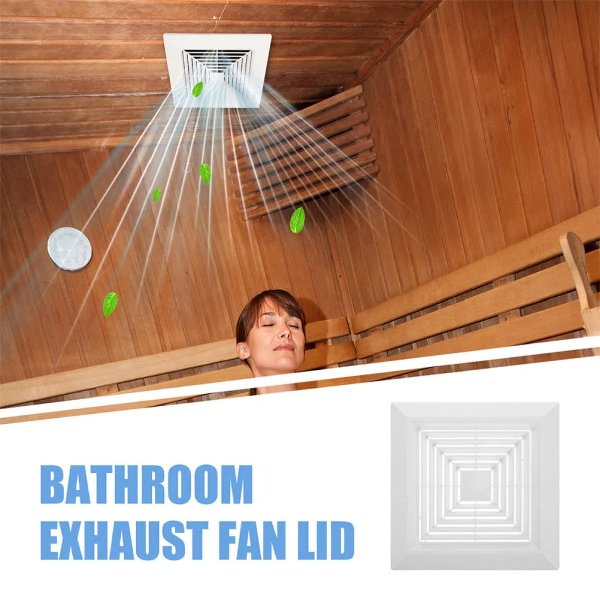 Zerodeko Cubierta de Ventilación Cuadrada y Construcción Duradera Diseño con Panel de Resorte, Material Abs Resistente para Extractor de Aire para Techo