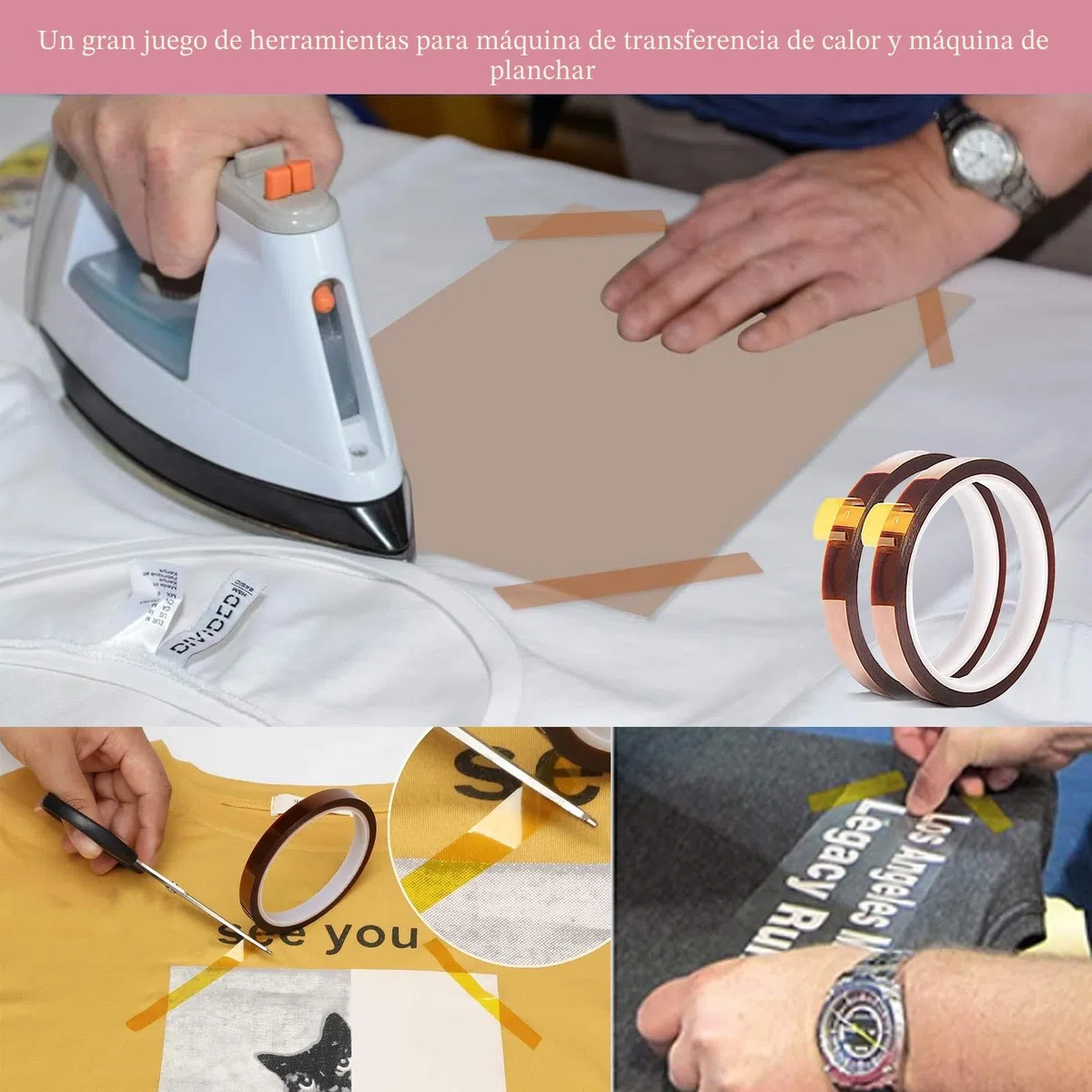 QUKLOGEN 68 Piezas Juego de Herramientas para Camiseta de sublimación,lámina de teflón para Prensa de Transferencia,Camiseta Ruler Guide Alignment para Accesorios de Costura, Accesorios de Plotter