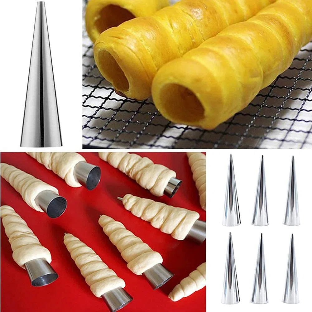 28 Piezas Cannoli Molde Tubos, Juego de Moldes de Cuerno de Crema Moldes de Acero Inoxidable de Cannoli Molde para Hornear Pan Molde del Cuerno para Panqueques, Crema, Molde de Croissant DIY