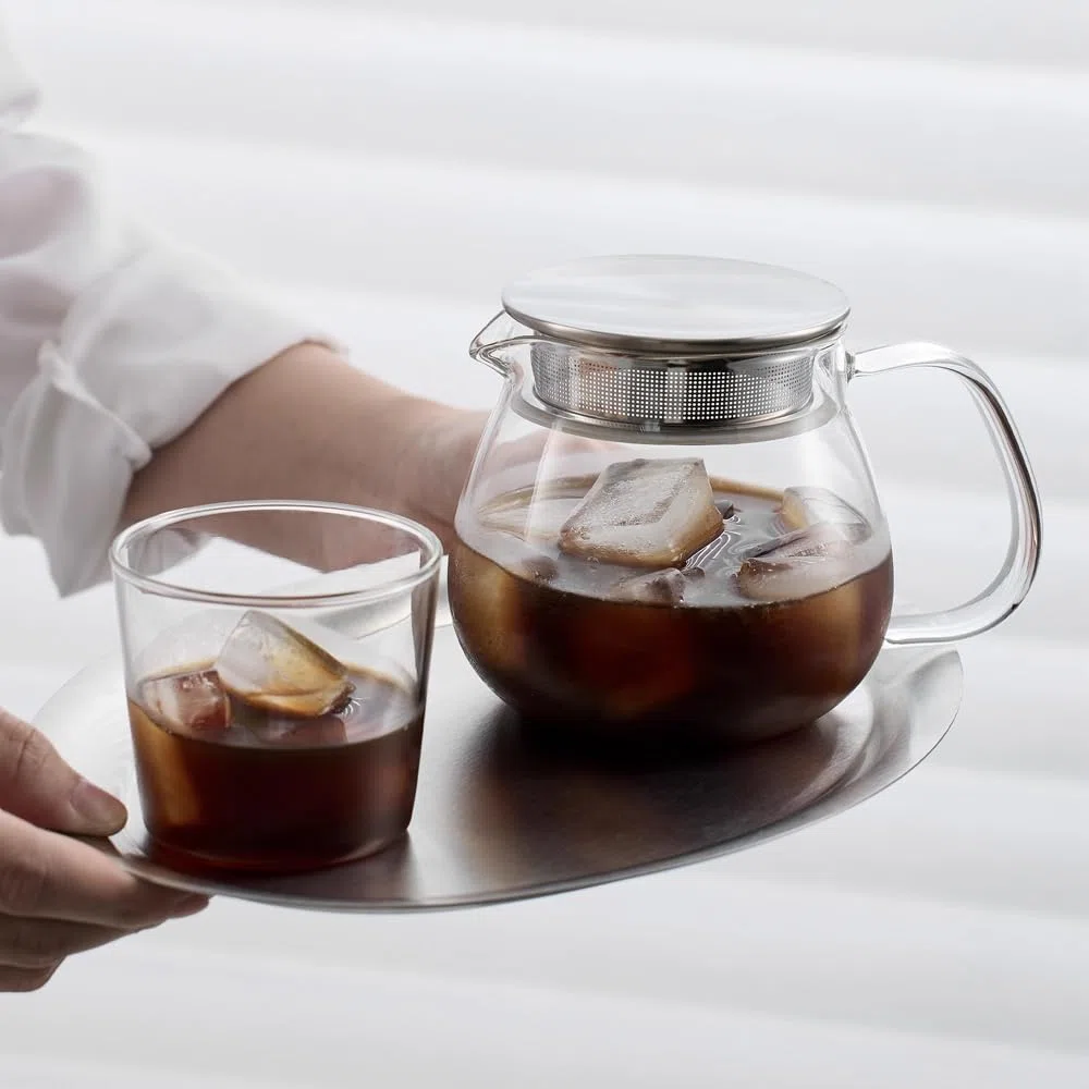 Tetera de cristal con tapa con colador de acero inoxidable, 500 ml