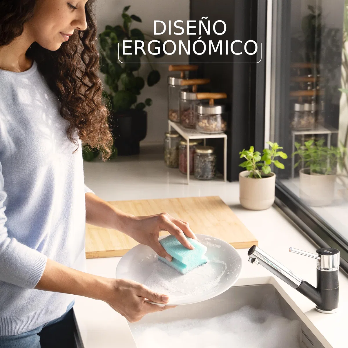 Vileda ProClean Estropajo Limpiador de Alta Espuma con Enzimas Naturales, Esponja para Fregar, Paquete de 24, Alta Absorción, Diseño Ergonómico