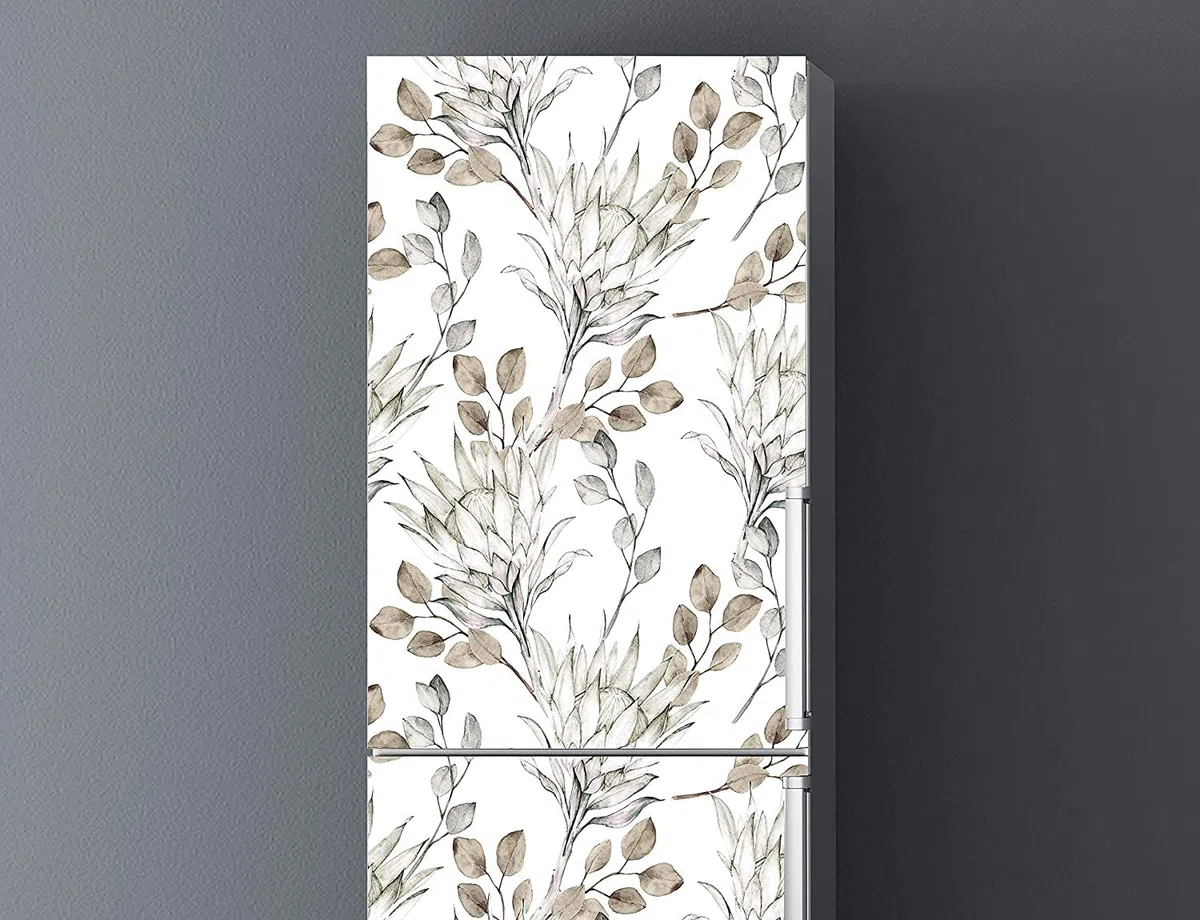 Oedim Vinilo para Frigorífico Ramas Secas 185x70cm, Vinilo Premium | Adhesivo Resistente y de Fácil Aplicación | Pegatina Adhesiva Decorativa de Diseño Elegante