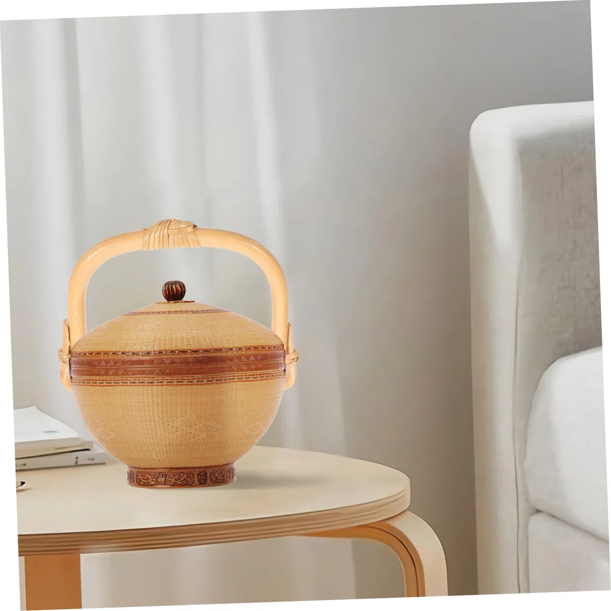 Mango de Repuesto para Tetera Diseño Trenzado de Ratán, Accesorio Resistente y Ergonómico para Reemplazo, Adecuado para Hervidor de Agua en Cocina