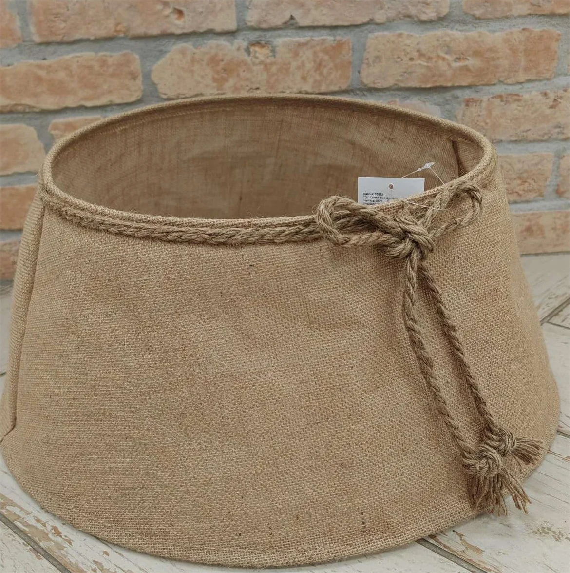 COIL Falda para árbol de Navidad, ovalada, rectangular, diámetro a partir de 56 cm (beige, diámetro 56)