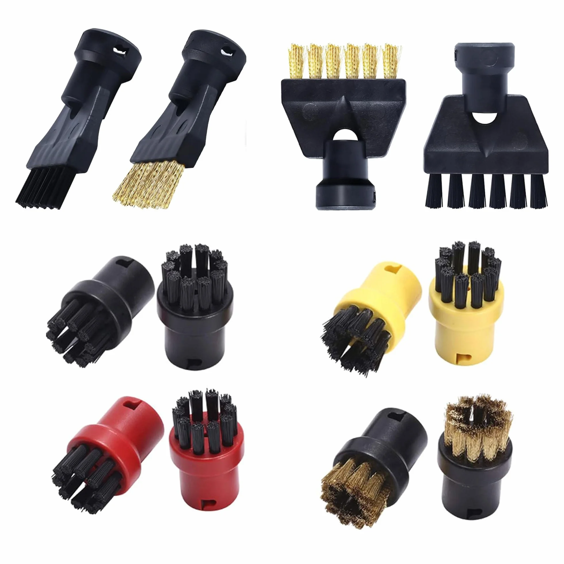 Cepillos Accesorio Limpiador Vapor para Karcher SC1 SC2 SC3 SC4 SC5 (12 piezas)