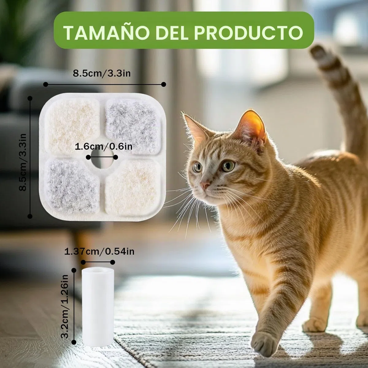 25 Piezas Cartuchos de Filtro para Bebederos de Gatos, compatible con Catit Pixi Cartuchos de Filtro de Repuesto para Bebederos de Mascotas, Cartuchos de Filtro de Carbón Activado con 4 Mangueras
