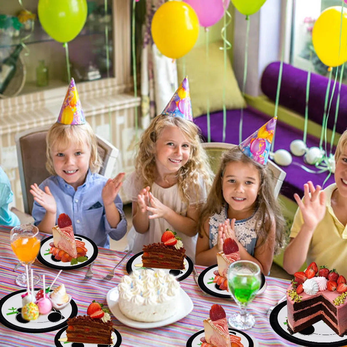 Vajilla Panda, Set de Decoración para Cumpleaños y Fiesta