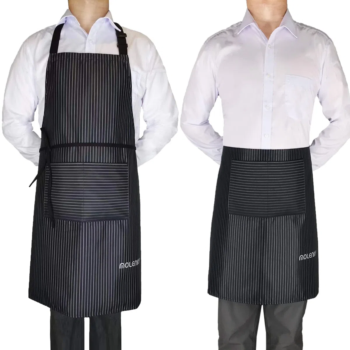 Delantal de Cocina Unisex adulto Impermeable(2 Piezas), con Tira de Cuello Ajustable y 2 Bolsillos, Delantal Chefs Cocina para Cocinar/Hornear