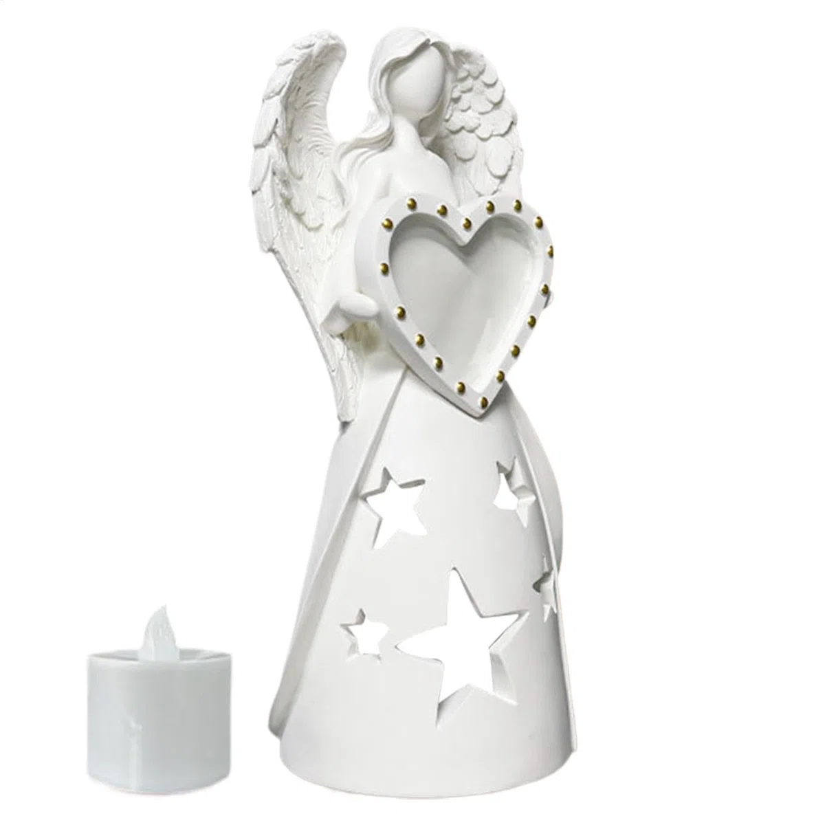 Angel Candle Holder, Angel Figure Keepsake, Sympathy Candle Holder, Funeral Sympathy Gift,Angel Picture Frame Holder, Candle Holder for Bereavement, Loss of Mom Candle Holder,