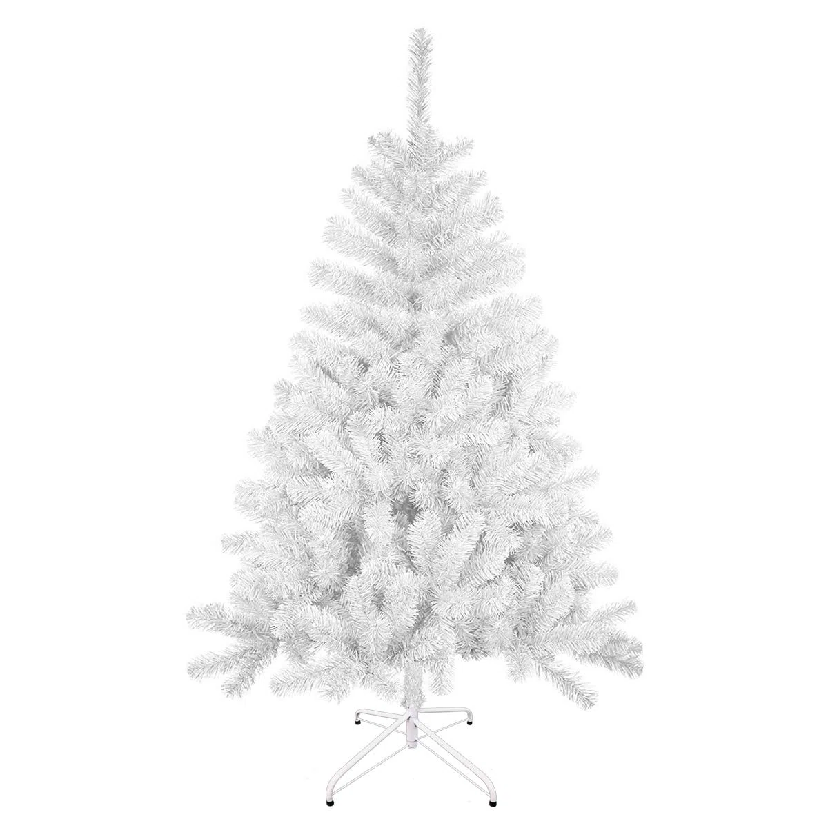 SOLAGUA Árbol de Navidad Artificial C/Efecto Brillo, Arboles con Hojas de Espumillón 120cm a 210cm de Primera Calidad, Súper Natural con el Soporte Metálico.(Blanco Brillo, 180cm 477Tips)