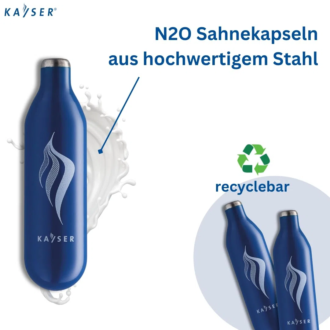 KAYSER K2227001 Cápsulas de nata Acero