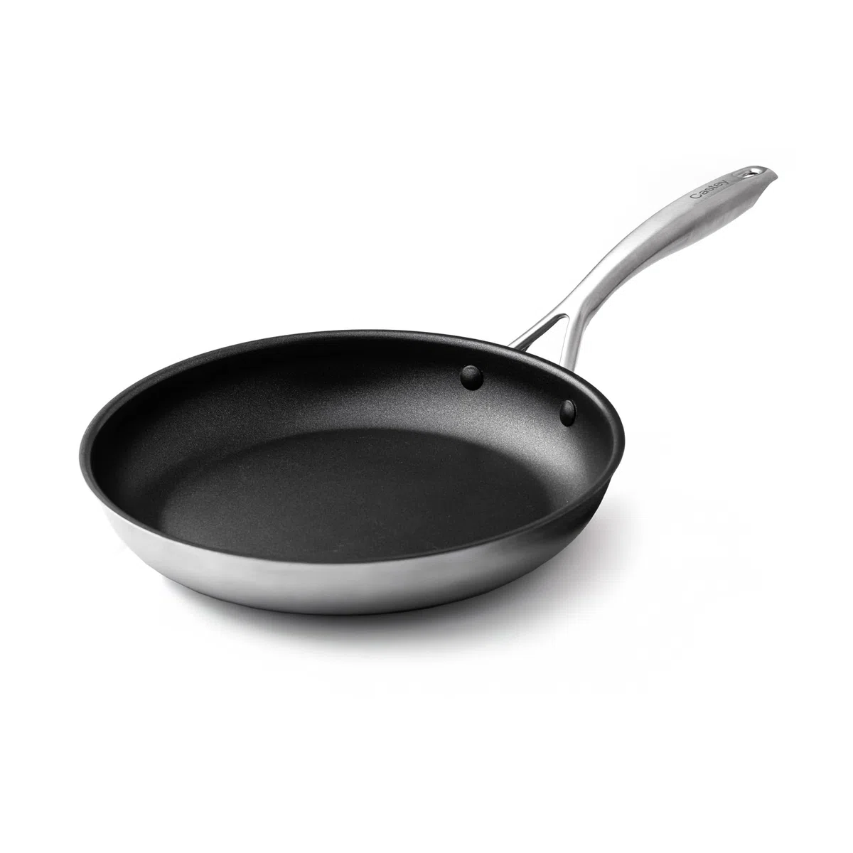 Castey - Sartén Antiadherente Inox Essentials, Modelo EA-S18, Color Plata, Tamaño 18 cm, Acero inoxidable Revestimiento Antiadherente, Apta para Todas las Cocinas, Recubrimiento Durión