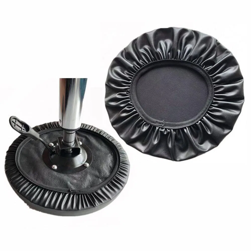 Funda Taburete Redondo Tela Lujosa, Impermeable de Cuero PU para Protector de Silla Fundas para Cojines De Taburete Cubre de Silla Redond Funda Taburete Rodante Regulable Bar