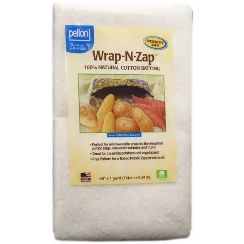 Pellon Wrap-N-Zap Cotton Quilt Batting, 45 by 36-Inch, Natural by Pellon