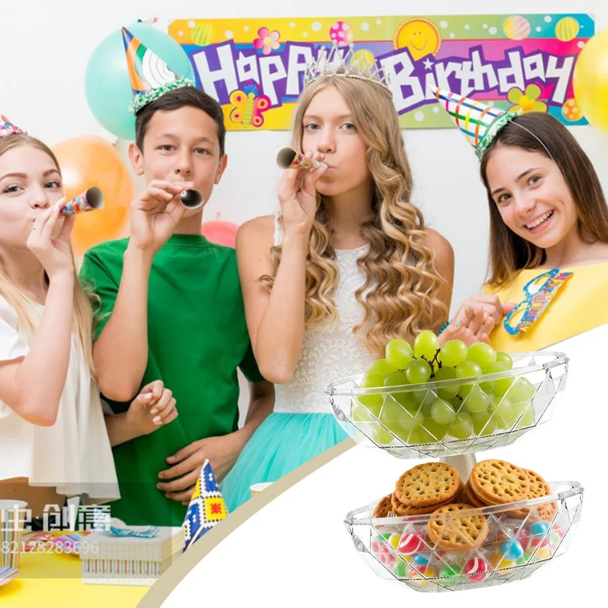 Genérico Bandeja Para Aperitivos Con Forma De Calabaza,Fuente de Calabaza Extraíble con Tapa de Dos Pisos | Organizador de Dulces para Mesa Cine Hogar Dormitorio Oficina Fiesta