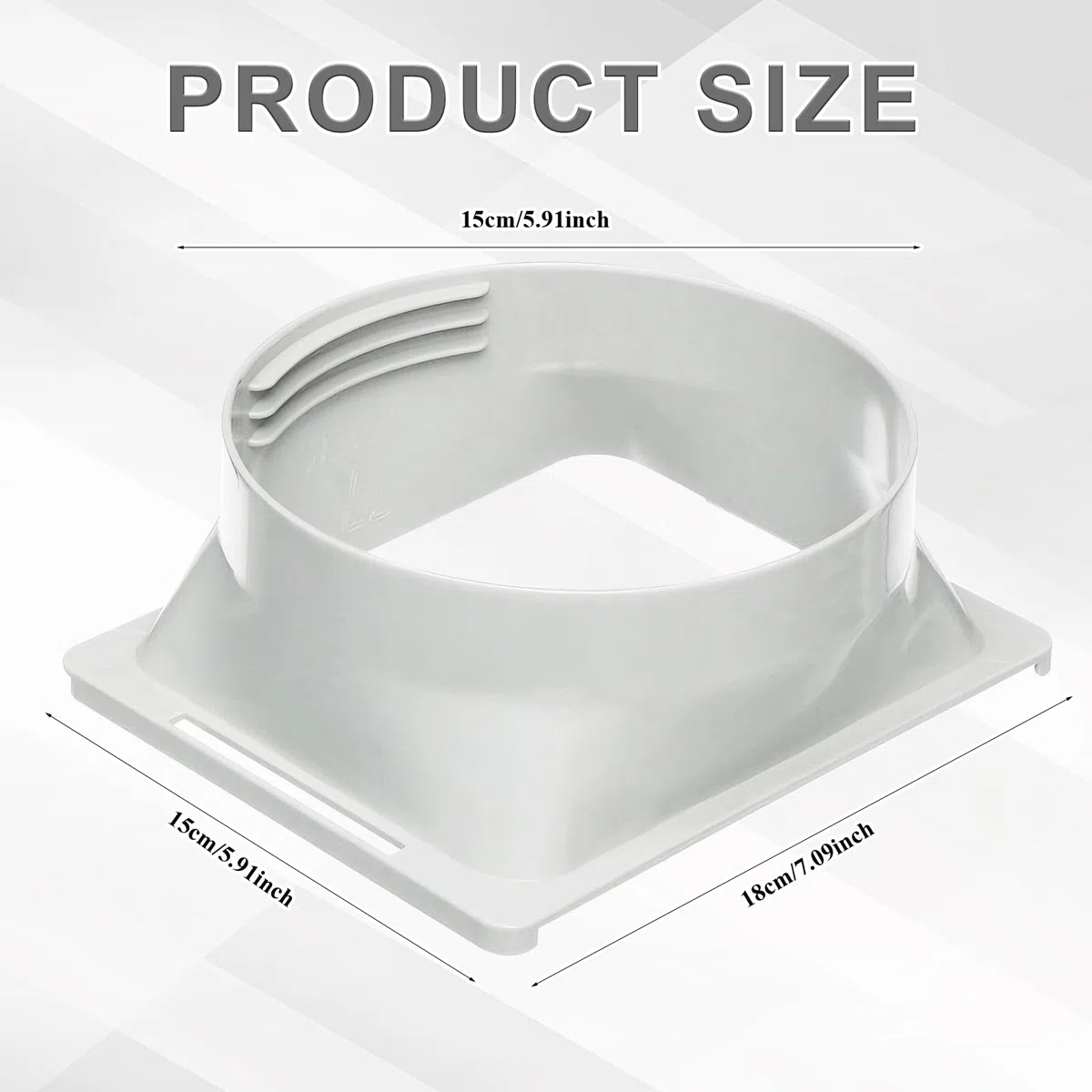 Shinybox Adaptador de Manguera de Aire Acondicionado, 150mm Interfaz de Adaptador de Manguera para Ventana de Aire Acondicionado, Accesorios de Aires Portatil