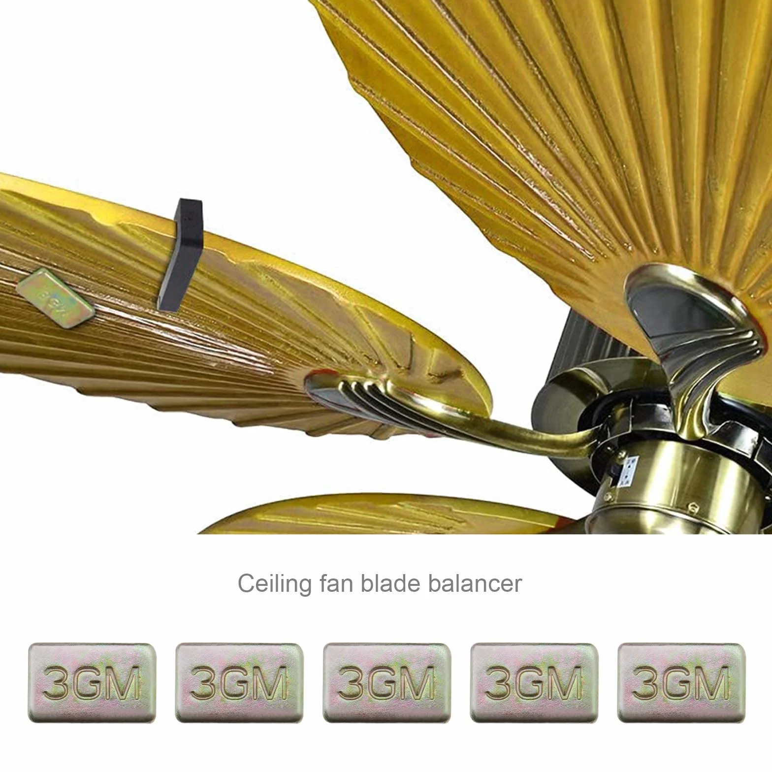 6 Unidades ventilador de techo Blade Equilibrio Kit Kit de Equilibrio de Ventilador Incluyendo 6 Uds Plástico Ventilador Equilibrio Clip y 18 Uds Metal Adhesivo 3G Peso