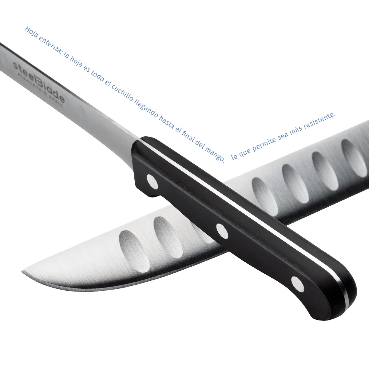 Cuchillo Jamonero Modelo Germany de 28 cm de Hoja Alveolada en Acero Inoxidable.