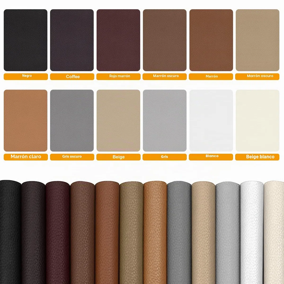 Cuero Adhesivo para Tapizar Negro, 43x200cm Parche Cuero Adhesivo, Polipiel Adhesiva para Tapizar, Parches de Reparacion Autoadhesivo para Asiento de Coche, Silla, Sofá, Barco