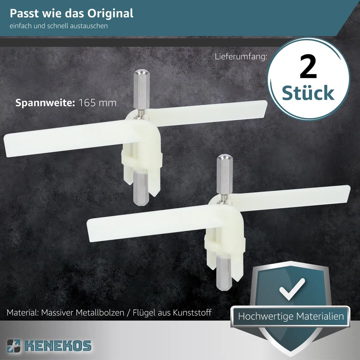 Kenekos - 2x driver compatible con Bosch MUM4/MUM8 recambio para robot de cocina, ProfiMaxx 44, 45, 46, 47, MUZ8DS1, MUZ4DS2, MUZ4DS3, 00091027/091027, Quelle TurMix, cuchillas para cortadora continua