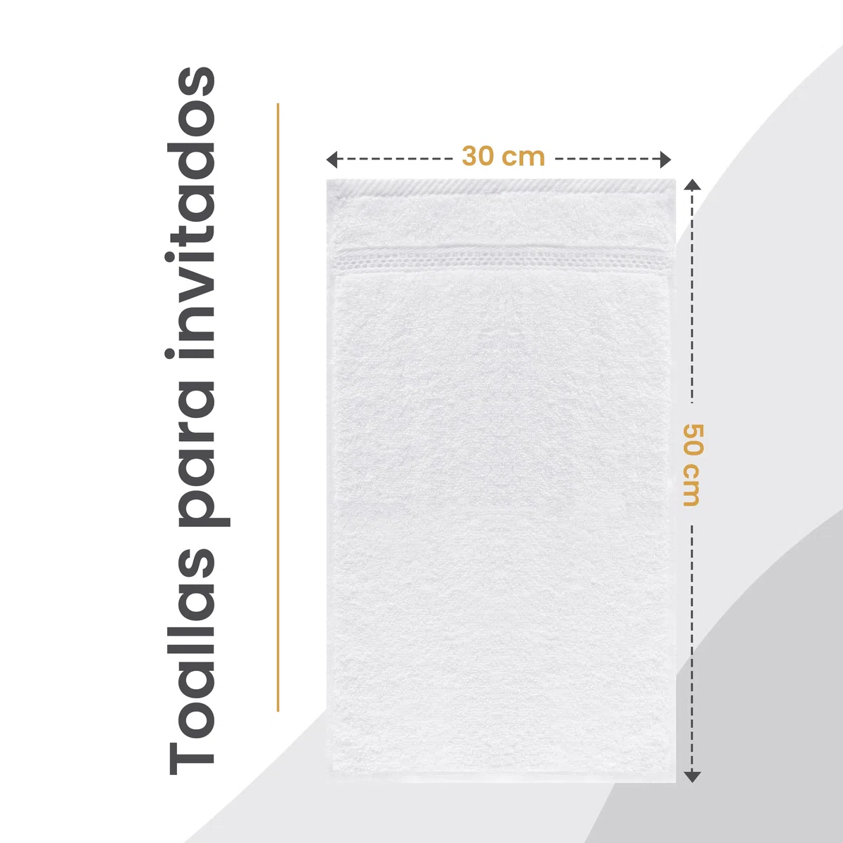 Utopia Towels - Set Premium de 10 Toallas para Invitados, 30 x 50 cm, Cara y Manos con Gancho, Altamente Absorbentes, 100% Algodón (Blanco)