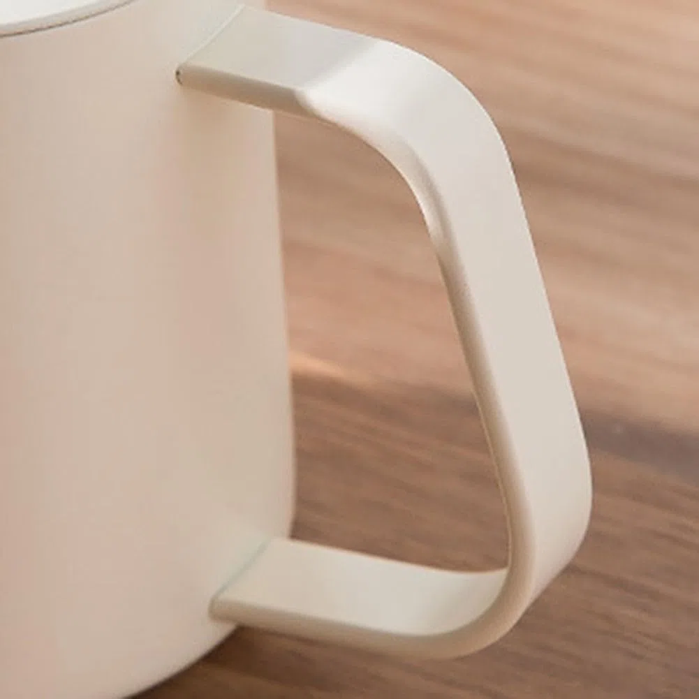 Hervidor de cuello de cisne, hervidor de café de acero inoxidable plateado hecho a mano, jarra de té y agua con boquilla de flujo de precisión (250 ml graduado), 58B2P42JO9L77RFG1R310ZV2080