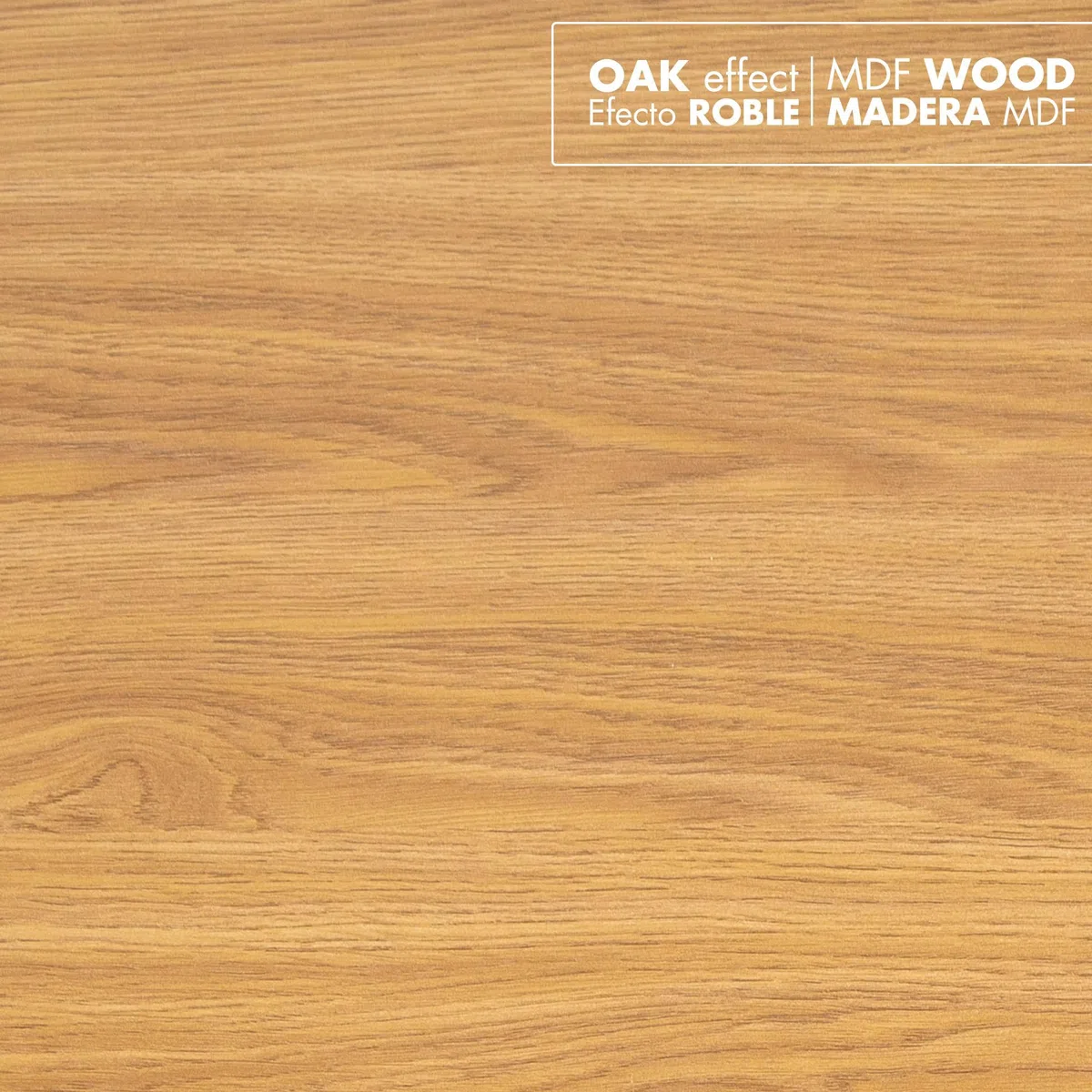 AKTIVE MAX Home Mesa Auxiliar de Madera, 40x40 cm, Peso máximo soportado 5 kg, Efecto Roble, Estructura metálica Negra, Patas en Cruz, Decoración salón, Comedor, Cocina (18505)