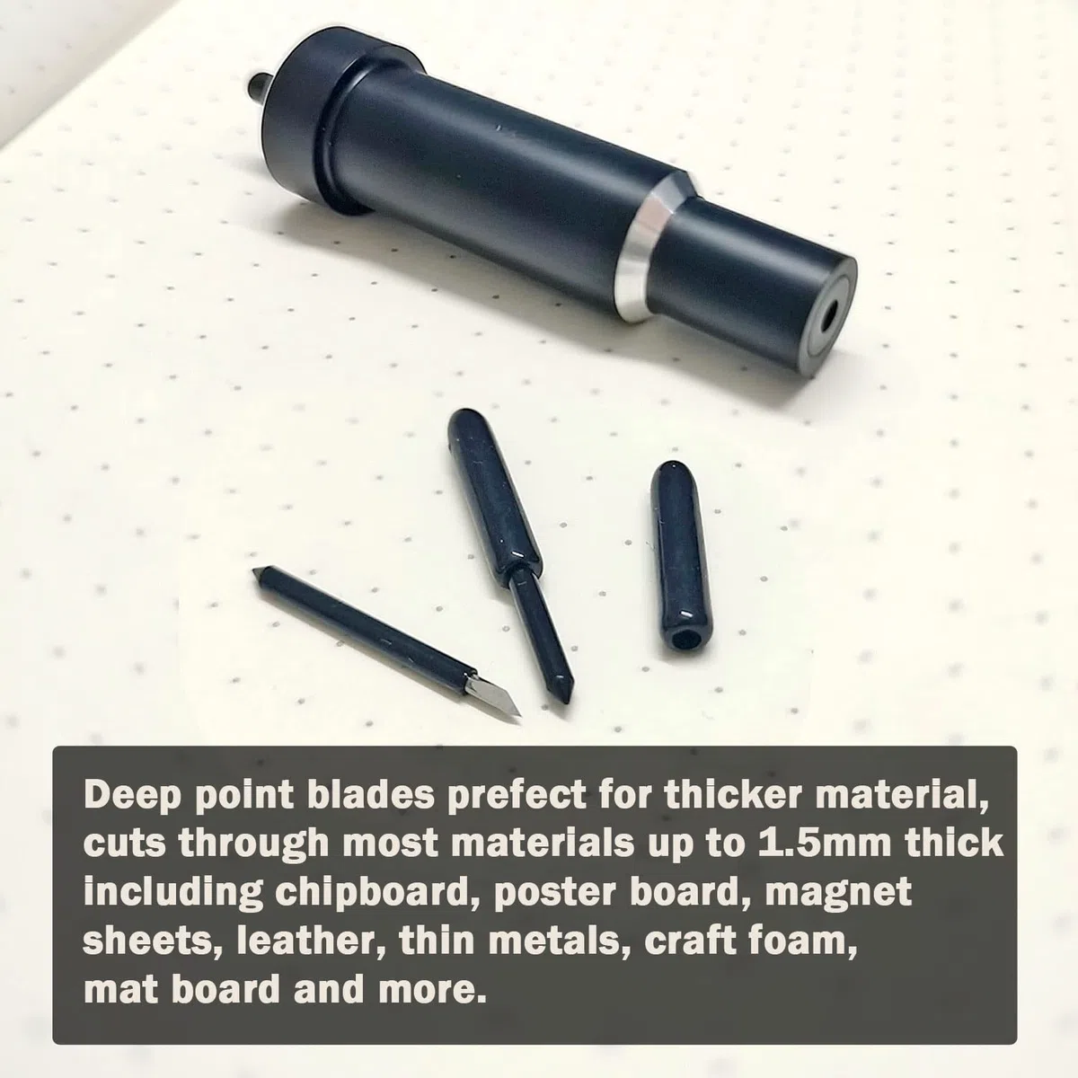Explora la hoja de corte profundo y la carcasa para Cricut Maker, hoja de punta profunda de repuesto Niantime compatible con Explore Air2/Air3/Maker/Maker 3 máquinas de corte (2 cuchillas de corte