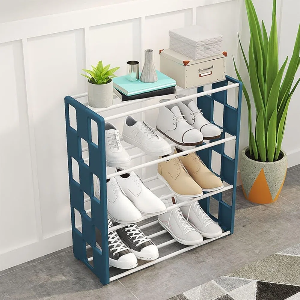 Solución de almacenamiento a prueba de polvo para mantener tus zapatos limpios y accesibles en todo momento (azul)