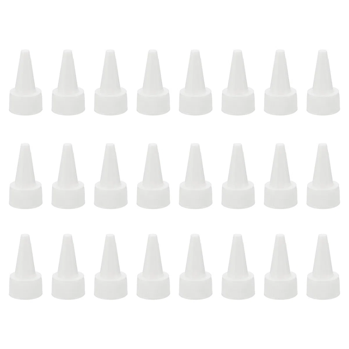 PATIKIL Girar Botella Tapas, 24 Uds 24/410 Estrujar Botella Tapa Reemplazo Tapas para Clavijaamento Dispensador Botellas Dispensador Tapas Pintura Botellas, Blanco
