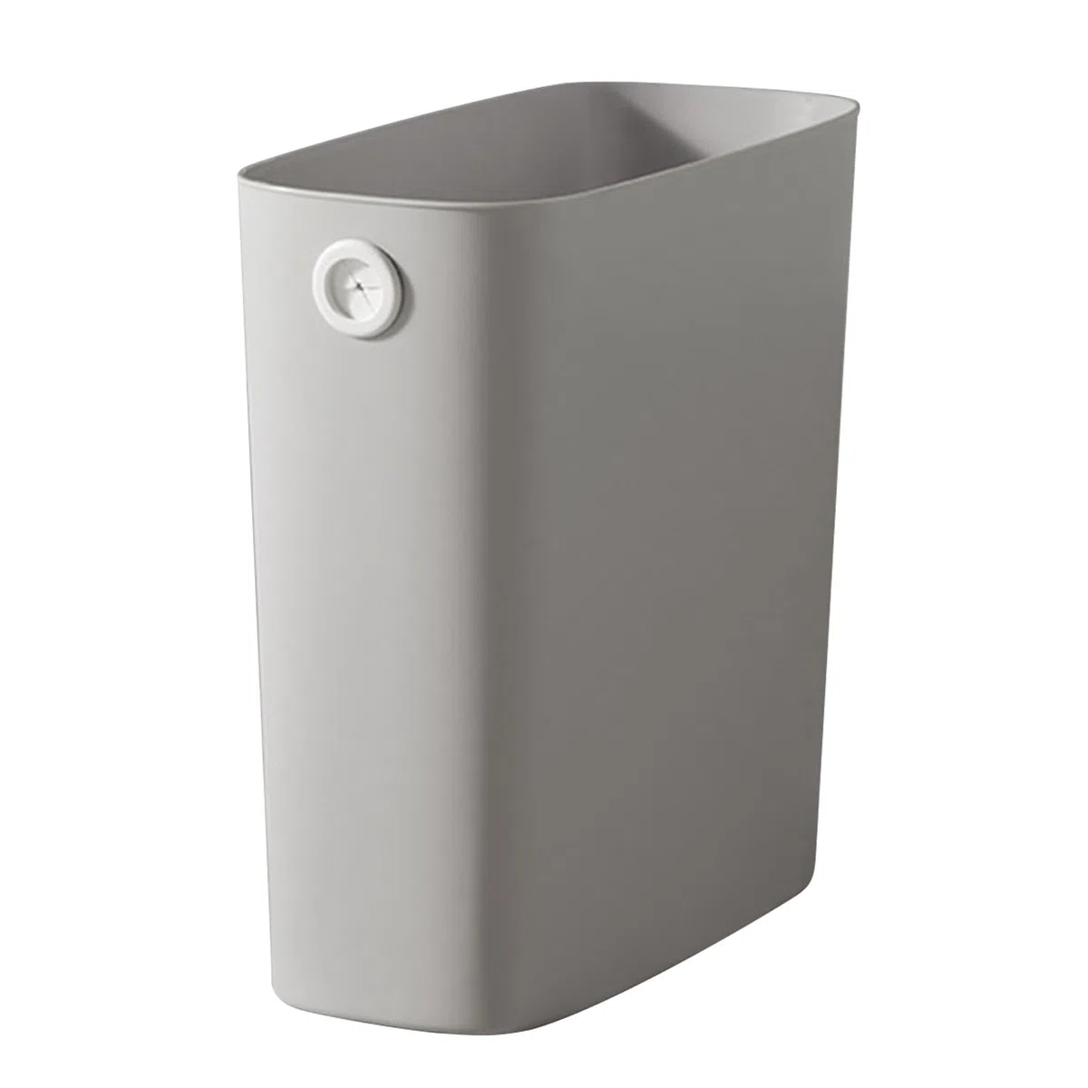 Tyenaza Bote de Basura Pequeño, Cesto de Basura Delgado de Plástico, Contenedor de Basura Rectangular, para Espacios Estrechos, Dormitorio, Baño, Lavandería, Inodoro, Oficina, Gery(28x27x13cm)