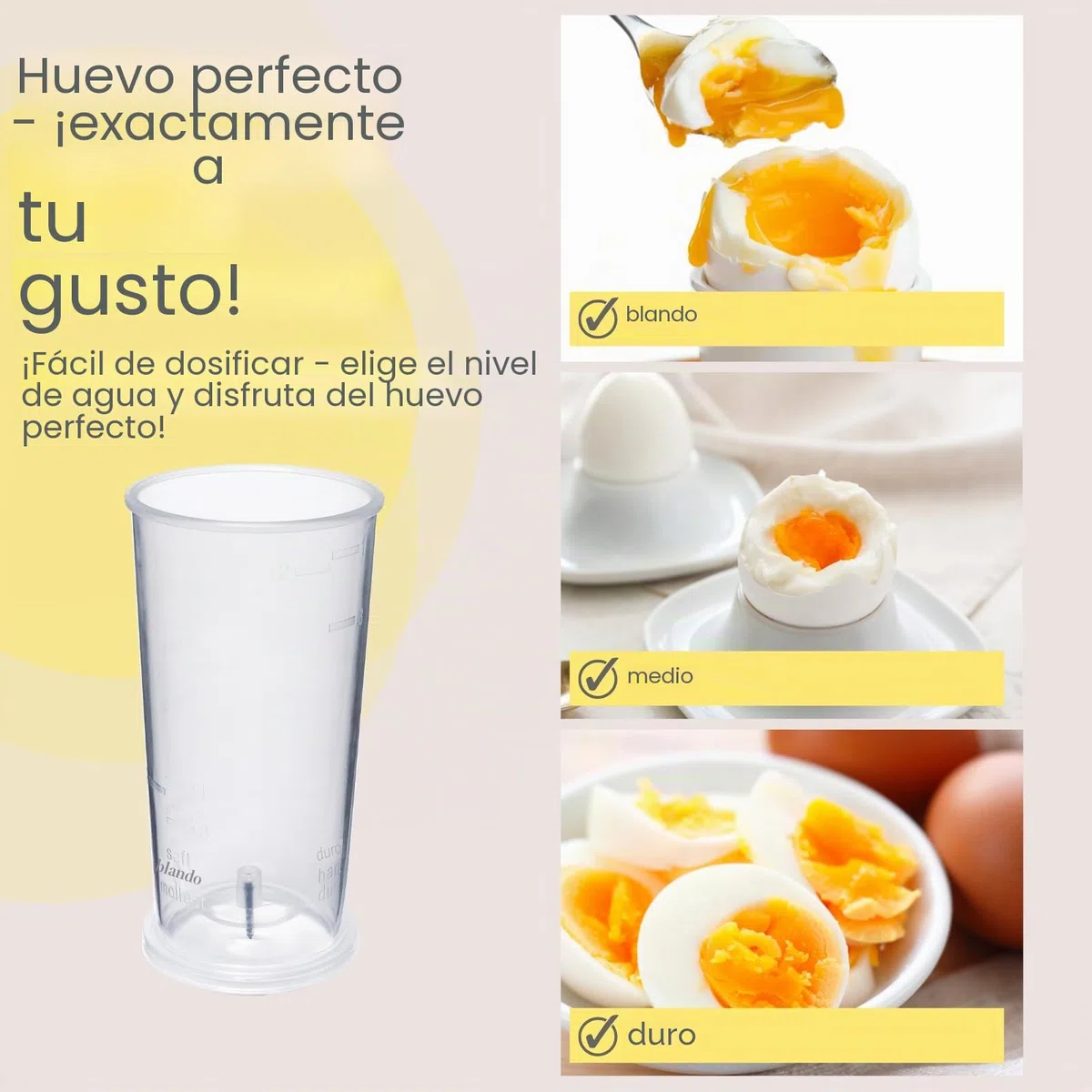 Cocedor de huevos Steba para un máximo de 3 huevos con señal en el extremo y tapa transparente. EK 4.