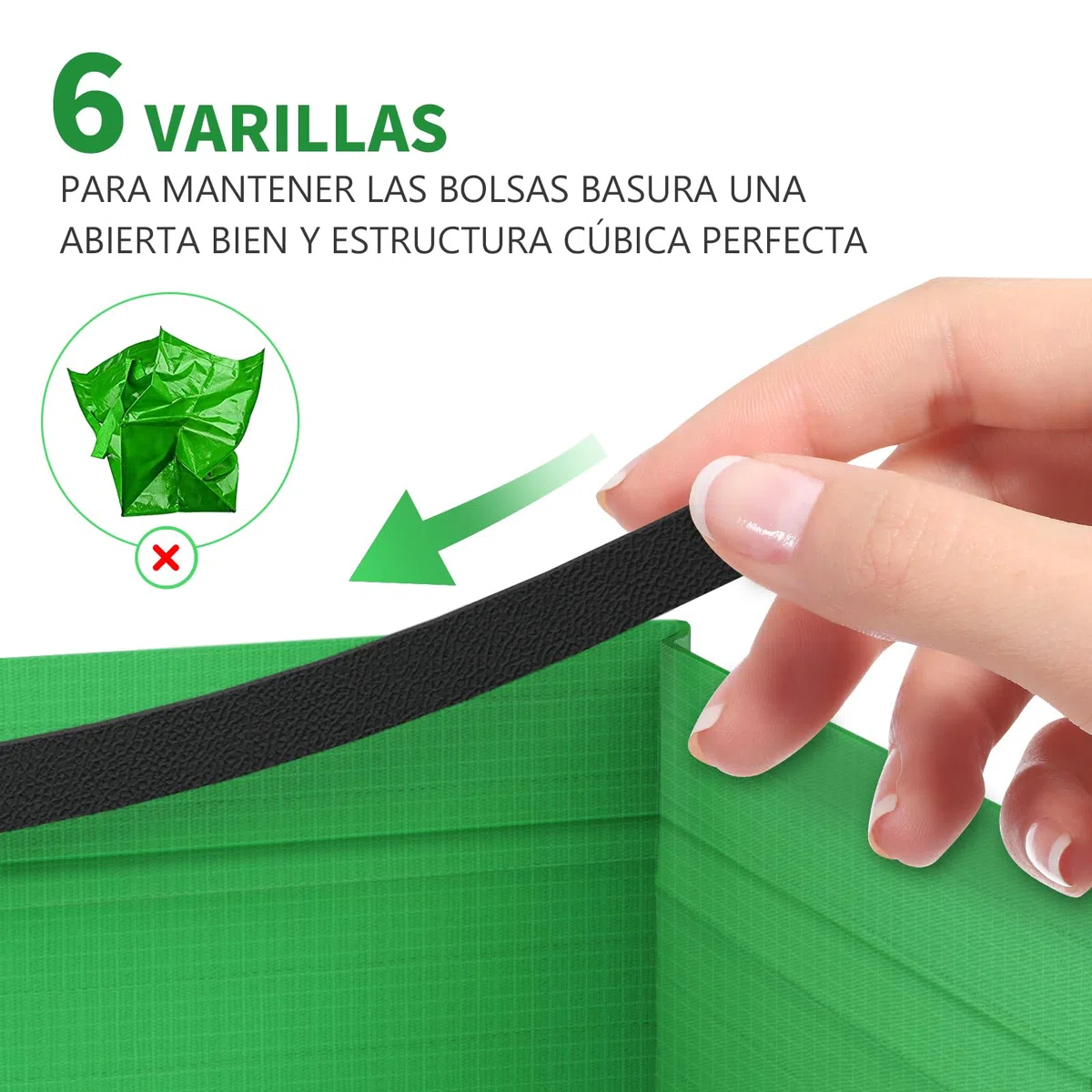 Opret Cubos de Basura Reciclaje 3 Piezas 40L con Asas para Papelera Vidrio Plástico Cocina